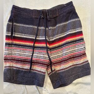 VISSLA Size 24/25 Boys Blue White & Red Striped Board Shorts Swimming Trunks